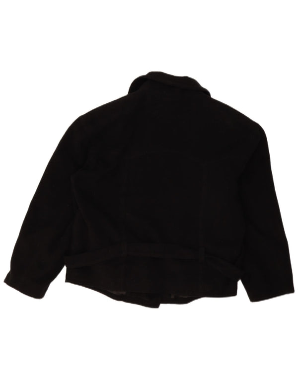 Vintage Damen Bikerjacke UK 14 Large Schwarz