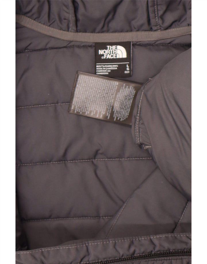 The North Face Boys Polstret Hættejakke 11-12 År Stor Grå Polyester