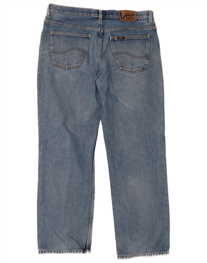 LEE Mens Brooklyn Straight Jeans W36 L30 Blue Cotton