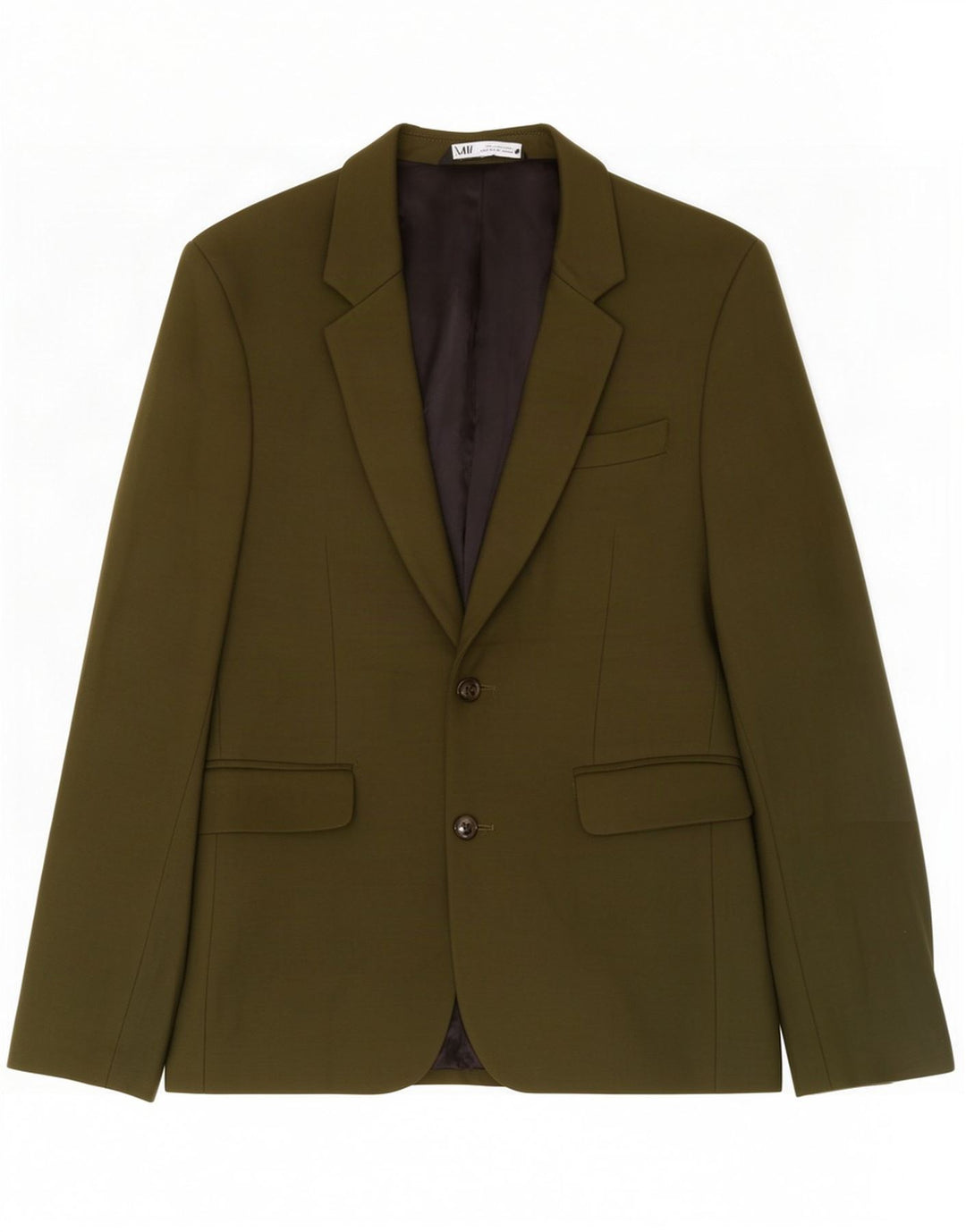 Giacca blazer a 2 bottoni da uomo Zara EU 48 viscosa verde medio