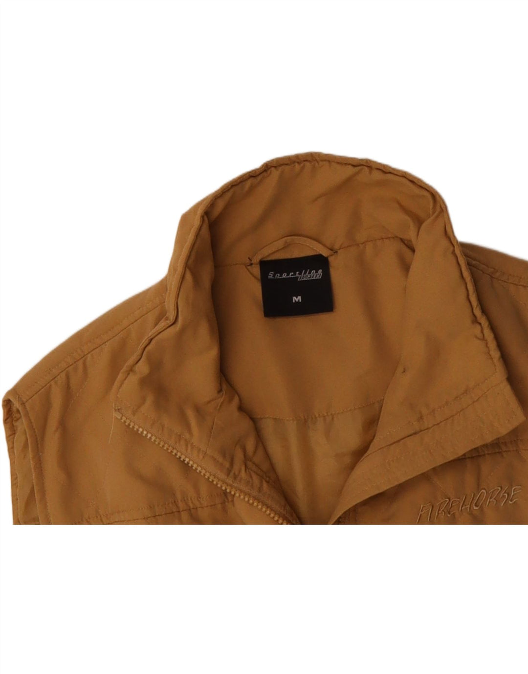 VINTAGE Womens Quilted Gilet UK 14 Medium Brown Polyester Vintage Vintage and Second-Hand Vintage from Messina Hembry 