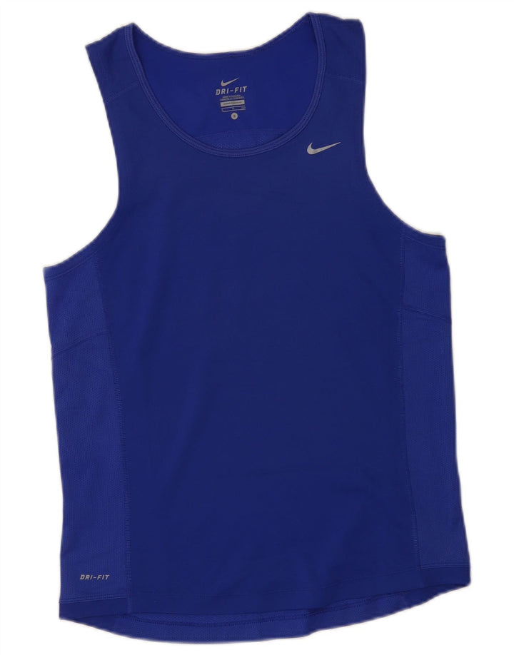 Nike Hommes Dri Fit Débardeur Petit Bleu