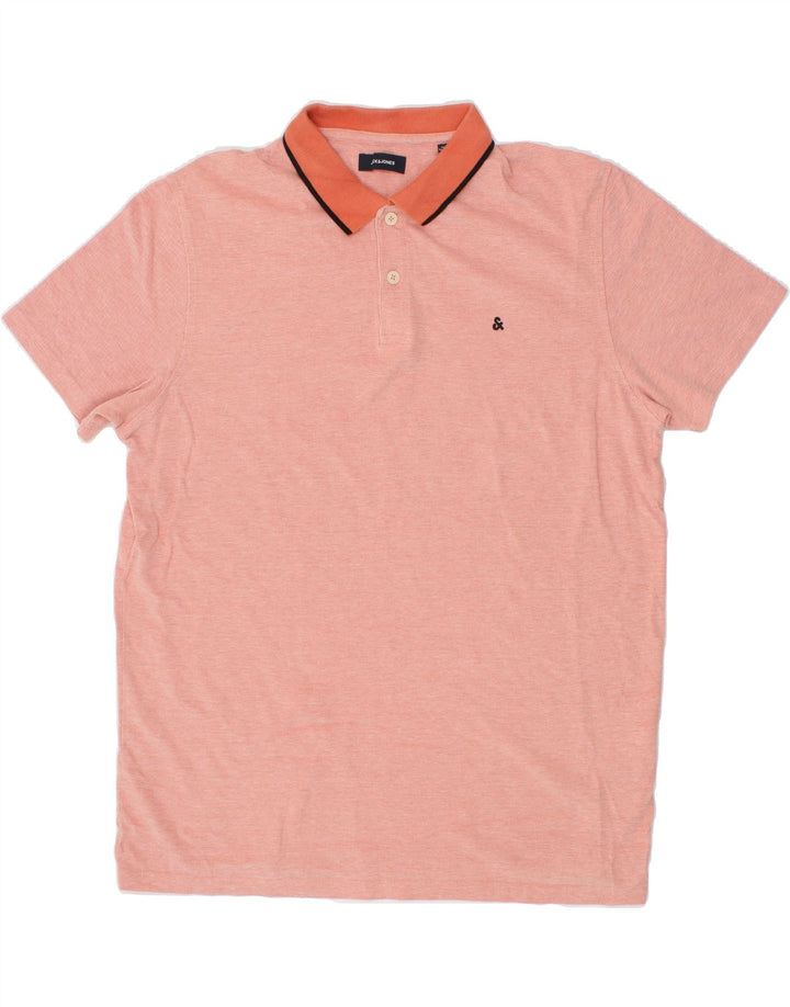 JACK & JONES Mens Polo Shirt Large Orange Cotton Vintage Jack & Jones and Second-Hand Jack & Jones from Messina Hembry 