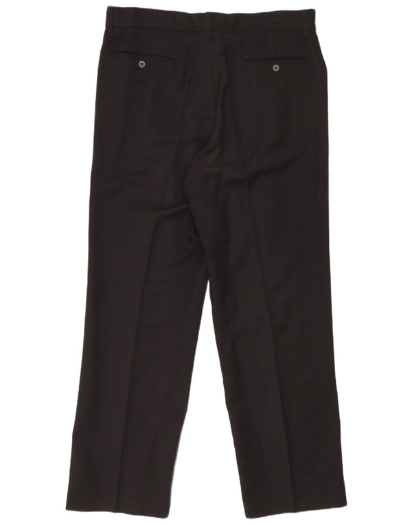 Armani Mens Straight Casual Trousers IT 50 Large W35 L31 Black