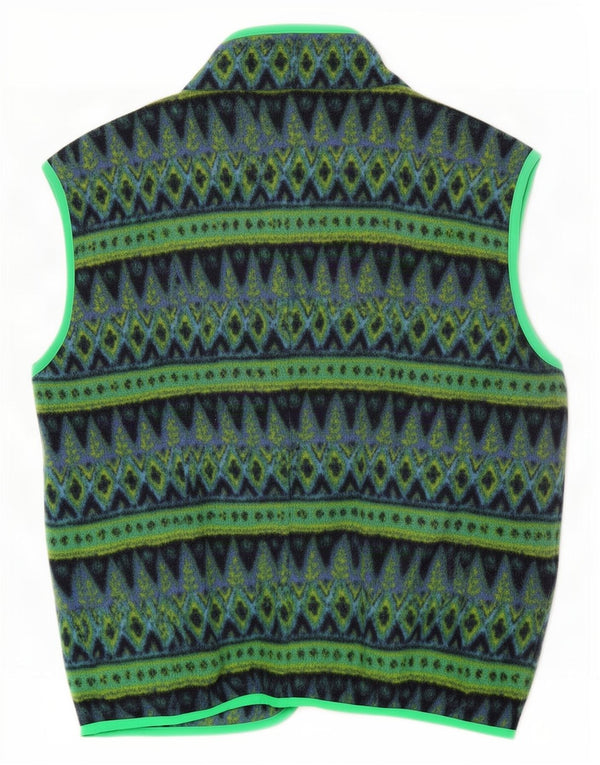 Invicta Herre Fleece Gilet UK 40 Stor Grøn Geometrisk Polyester