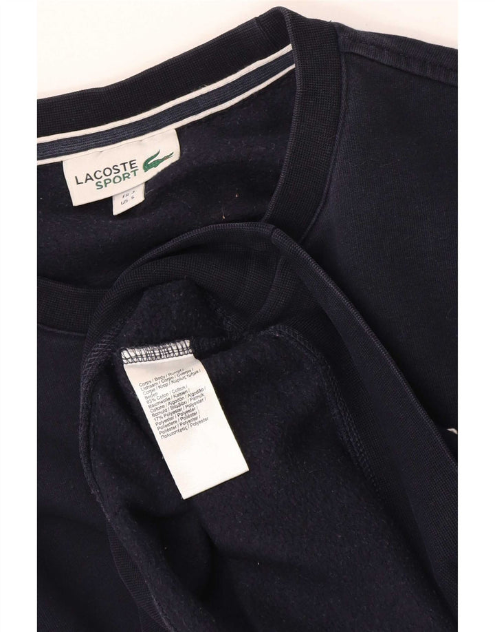 Lacoste Herre sweatshirt trøje størrelse 3 Lille marineblå bomuld