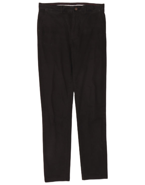Crew Clothing Pantaloni chino slim fit da uomo W34 L34 cotone nero