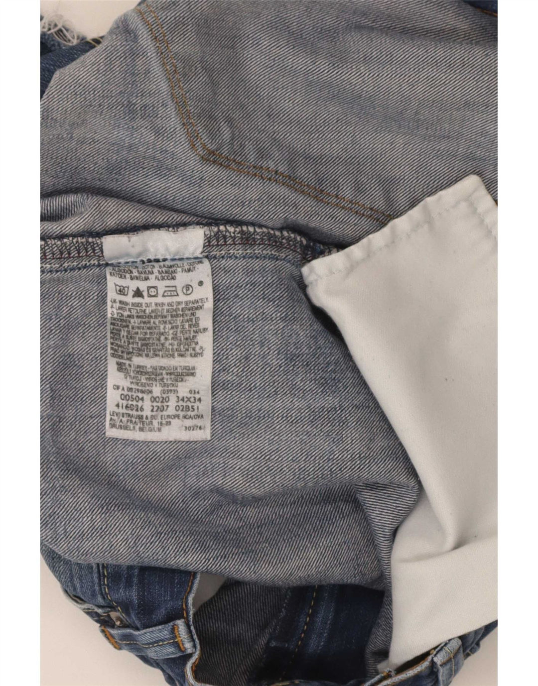Levi's Short en Jean 506 Regular W34 Homme Bleu Large Coton