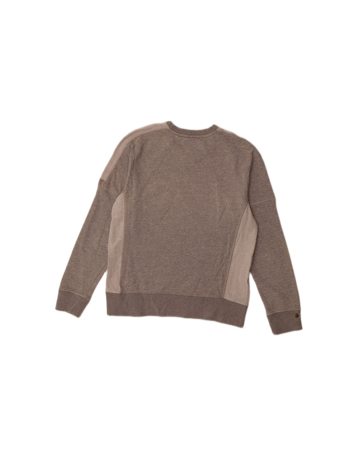CHAMPION Womens Graphic Sweatshirt Jumper UK 14 Medium Grey Colourblock Vintage Champion and Second-Hand Champion from Messina Hembry 