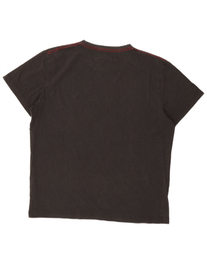 GANT Mens T-Shirt Top Large Black Cotton