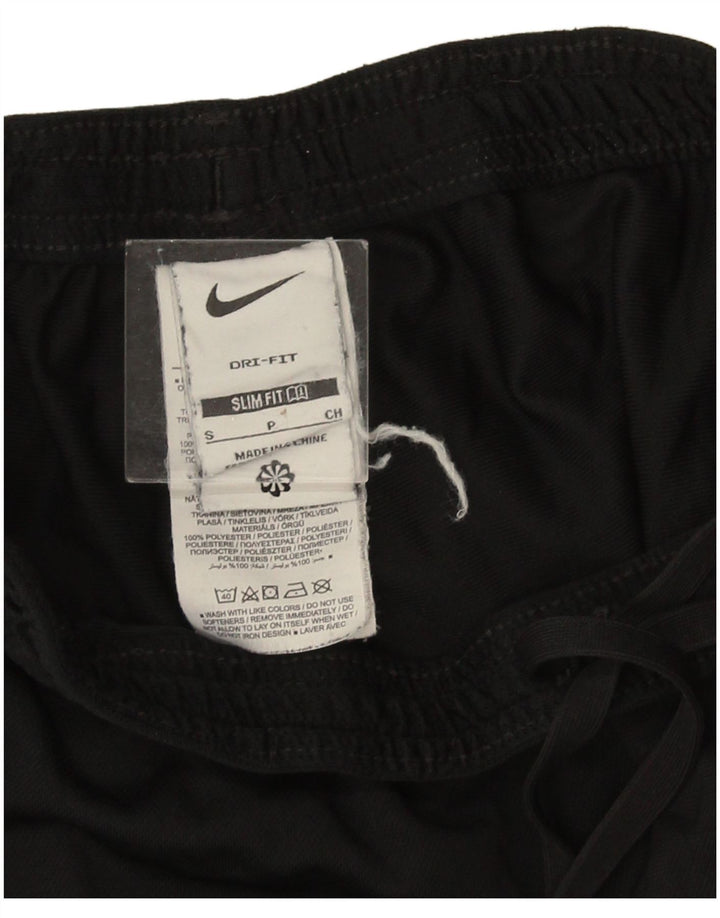 Nike Mens Dri Fit Slim Tracksuit Trousers Small Black Colourblock Polyester