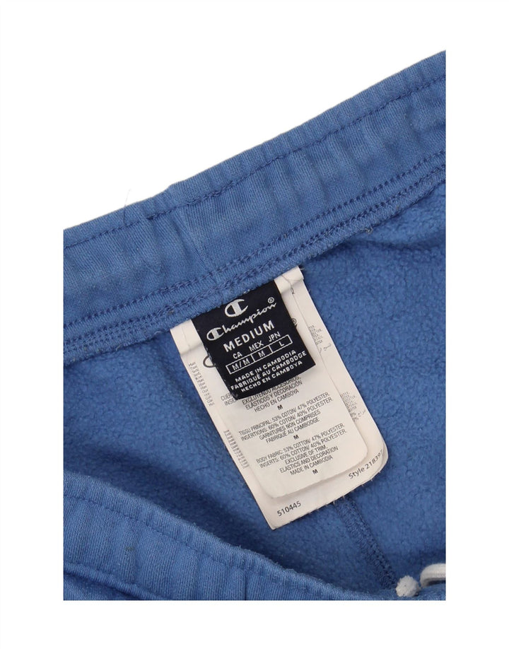CHAMPION Mens Graphic Sport Shorts Medium  Blue Cotton Vintage Champion and Second-Hand Champion from Messina Hembry 