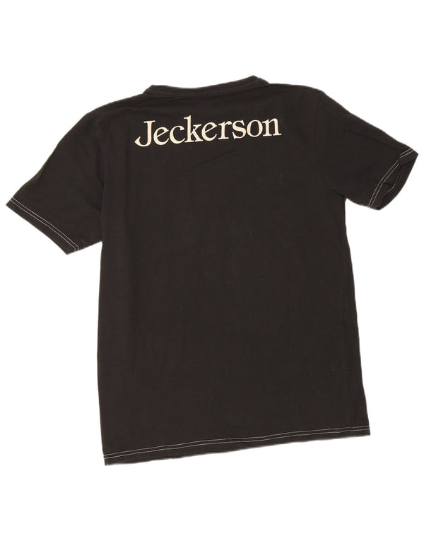 Jeckerson Herre grafisk T-shirt Top Medium Sort Bomuld