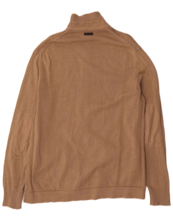 Marlboro Classics Męski sweter kardigan 2XL Beżowa bawełna