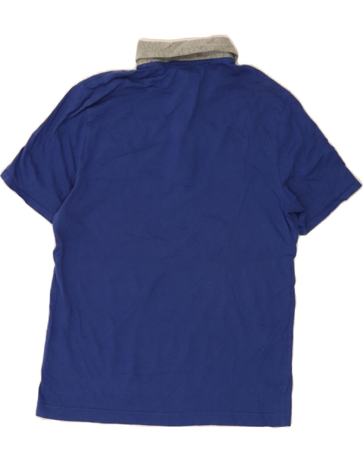 PENGUIN Mens Classic Fit Polo Shirt Small Blue Striped Vintage Penguin and Second-Hand Penguin from Messina Hembry 