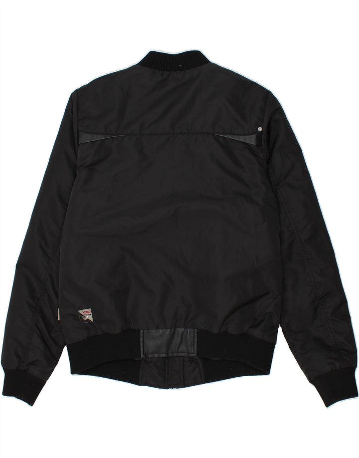 KHUJO Womens Bomber Jacket UK 16 Large Black Nylon Vintage KHUJO and Second-Hand KHUJO from Messina Hembry 