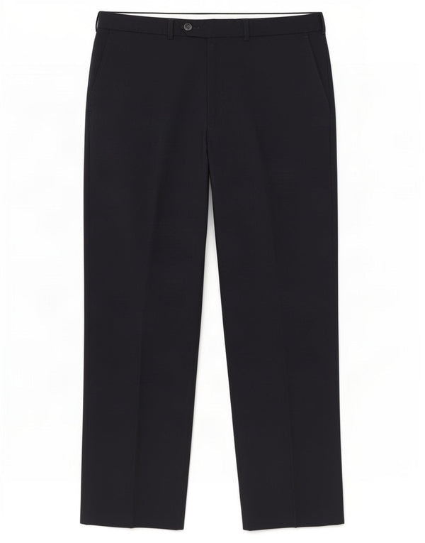 Marks & Spencer Mens Straight Suit Trousers W34 L29 Navy Blue Polyester