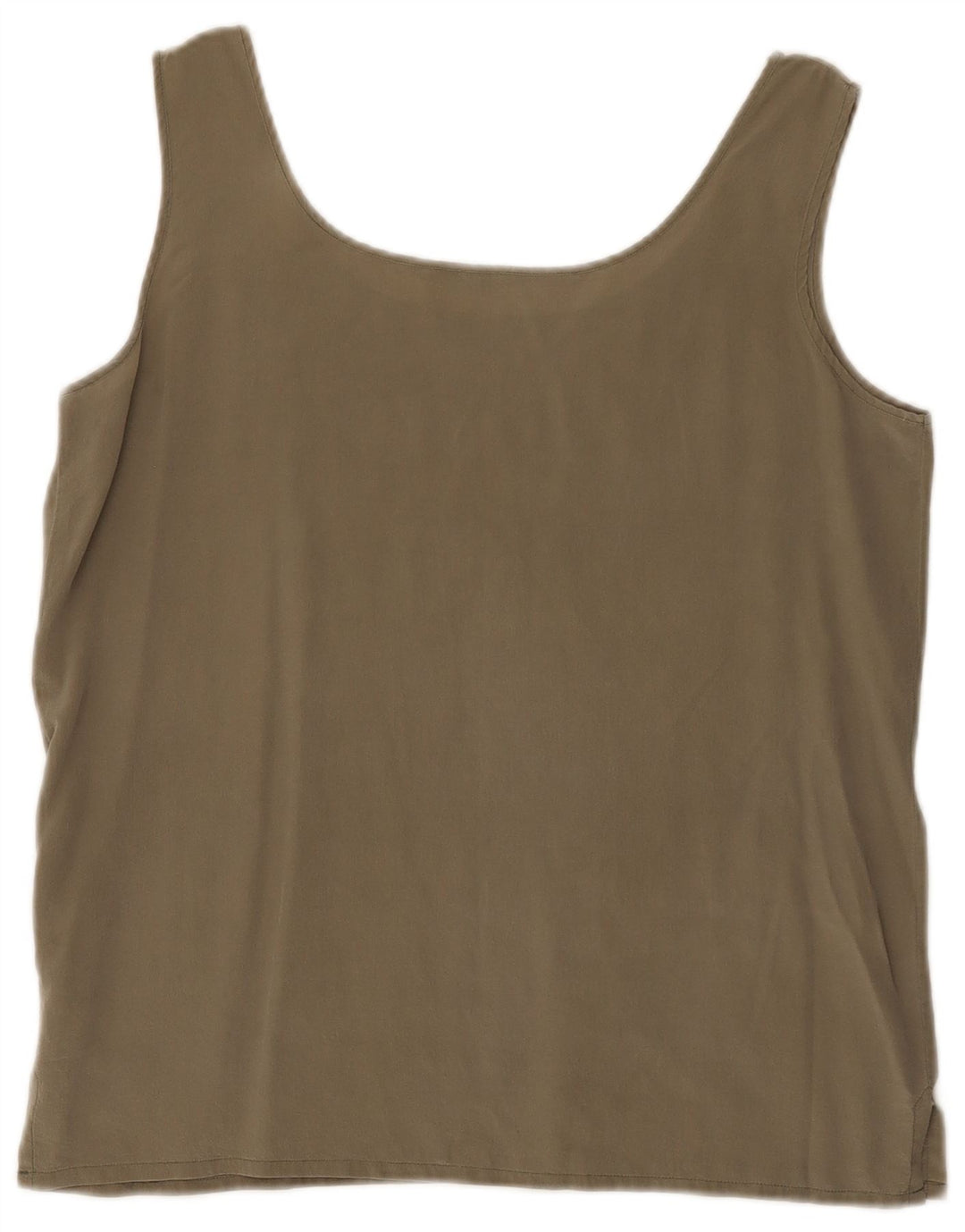 Vintage Dame Cami Top UK 14 Medium Khaki Silk