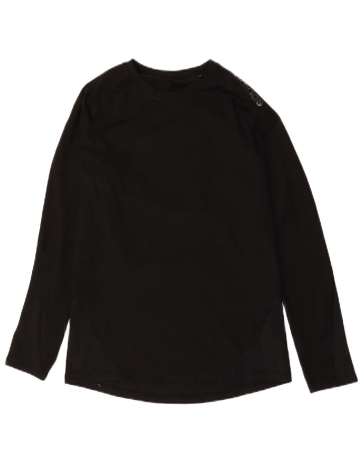 Adidas Womens Climacool Graphic Top Long Sleeve UK 12 Medium Black
