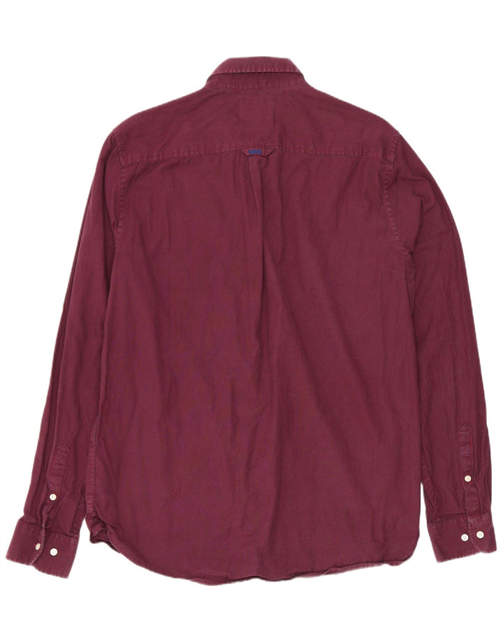 Camicia da uomo Superdry Large in cotone pied de poule bordeaux