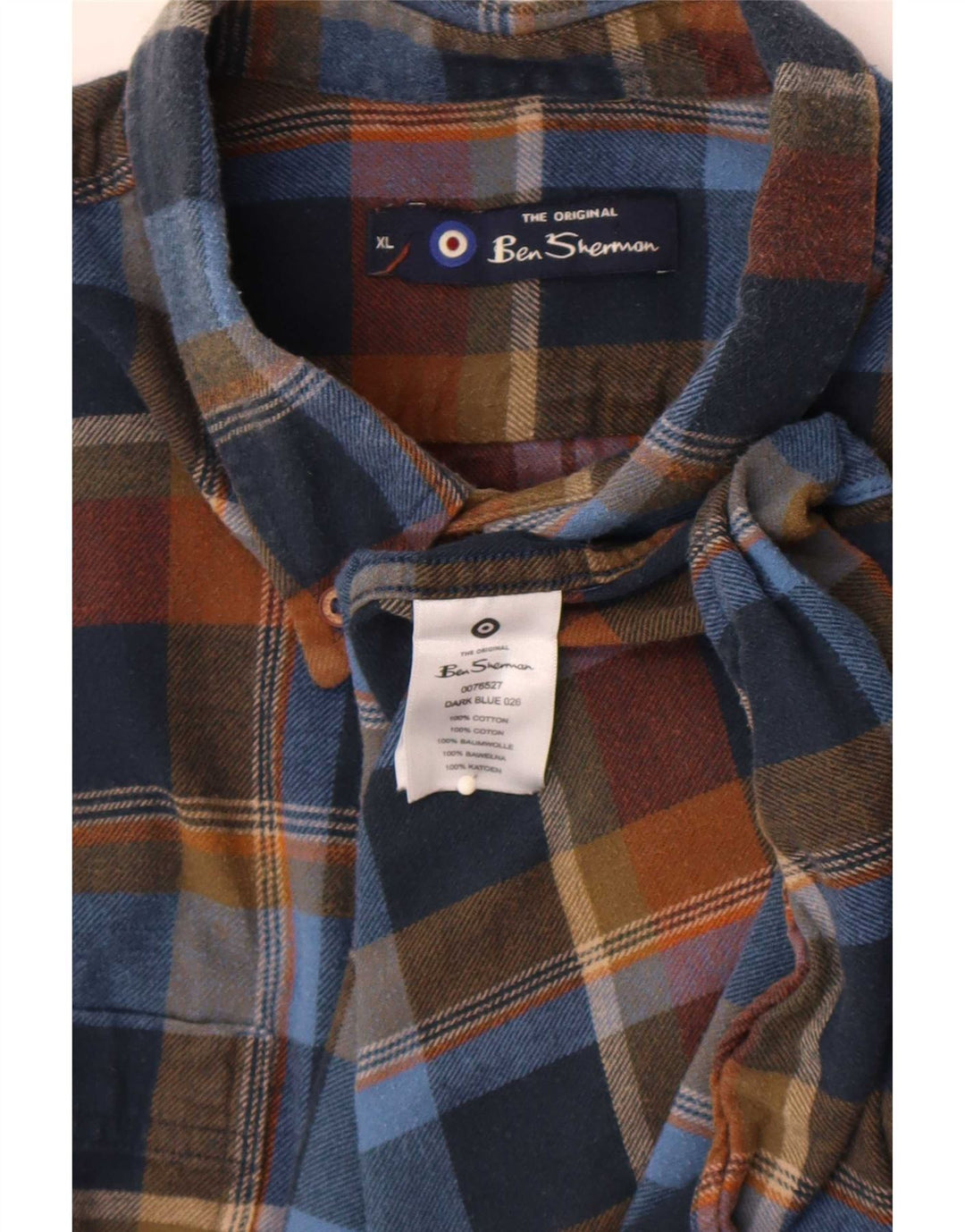 Ben Sherman Mens Flannel Shirt XL Multicoloured Check Cotton