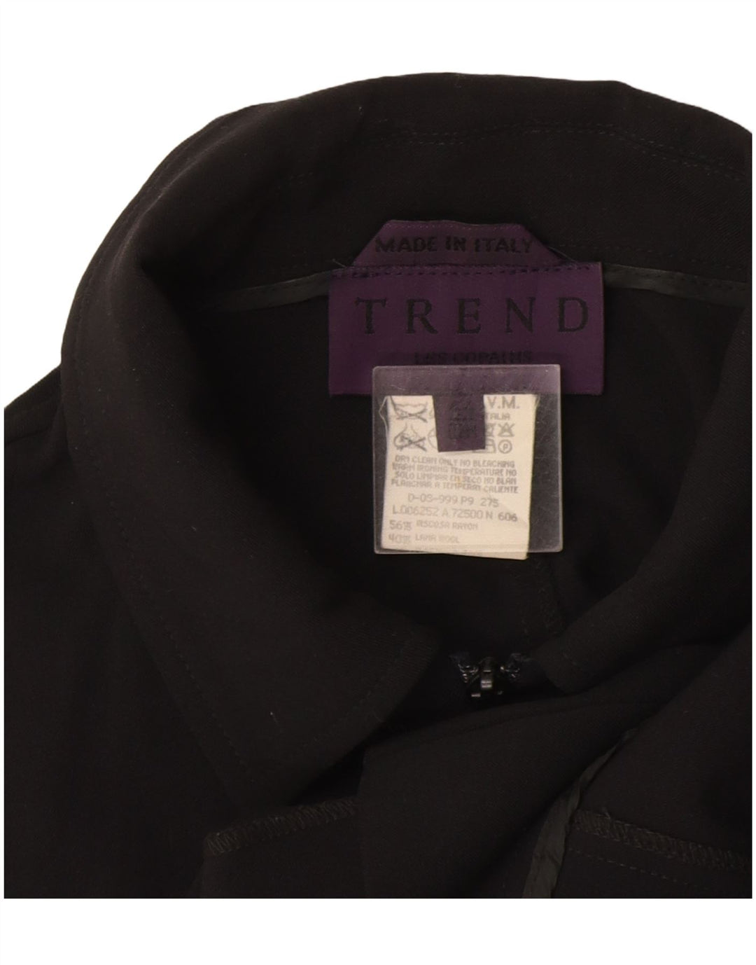 Trend Womens Bomber Jacket IT 44 Medium Navy Blue Viscose
