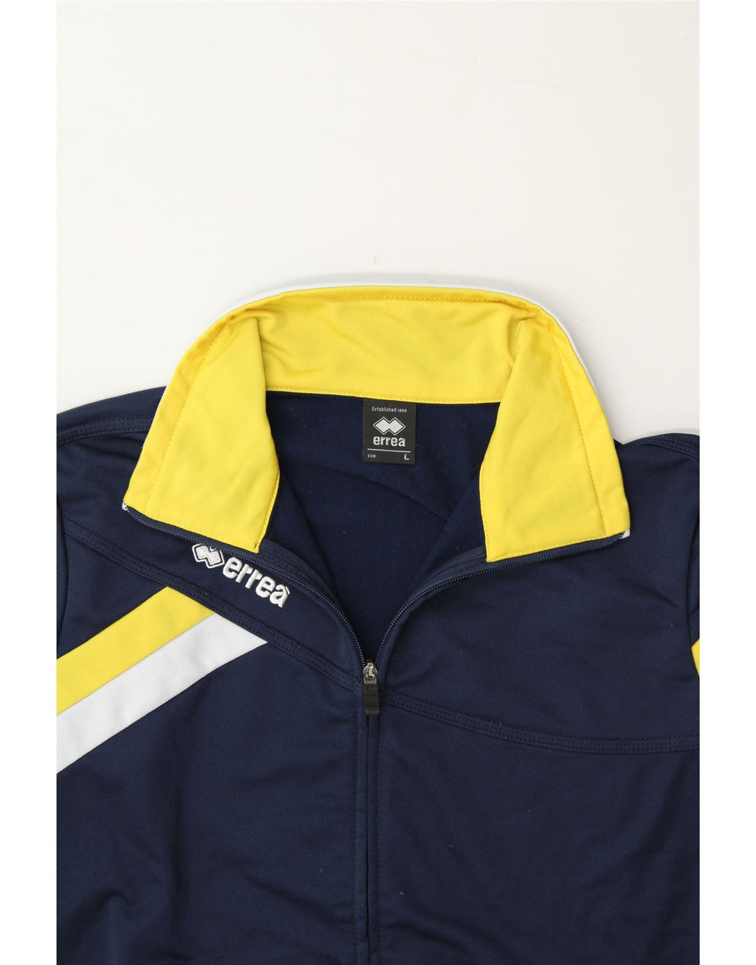 ERREA Boys Tracksuit Top Jacket 13-14 Years Large Navy Blue Colourblock Vintage Errea and Second-Hand Errea from Messina Hembry 