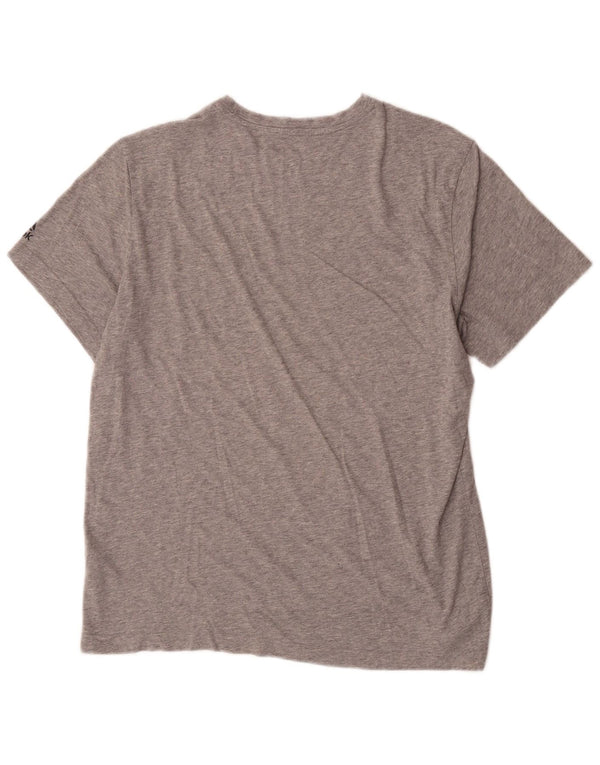 Reebok Herren Graphic T-Shirt Top Large Grau Baumwolle