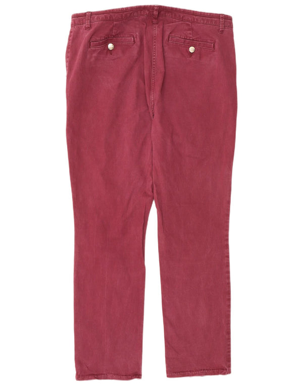 Marks & Spencer Damen Per Una Chinohose UK 18 XL W36 L29 Burgunderrot