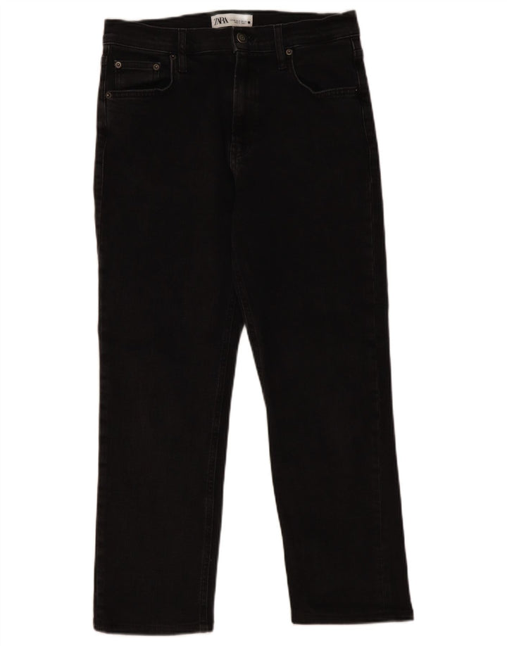 Zara Womens Cropped Jeans EU 40 Medium W30 L26 Black