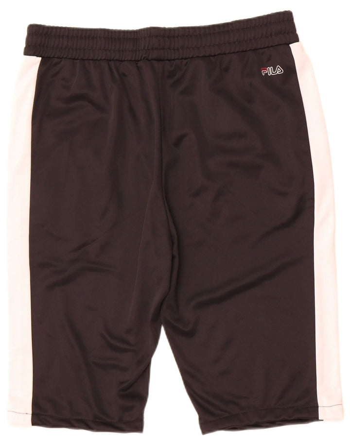Fila Herren-Sportshorts, groß, schwarzes Farbblock-Polyester