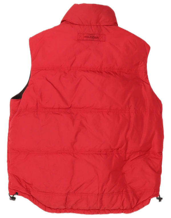 Colete acolchoado reversível masculino Tommy Hilfiger UK 38 poliéster vermelho médio