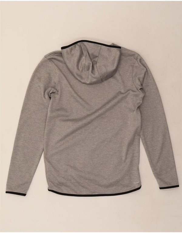 Felpa con cappuccio grafica da uomo Adidas piccola in poliestere grigio