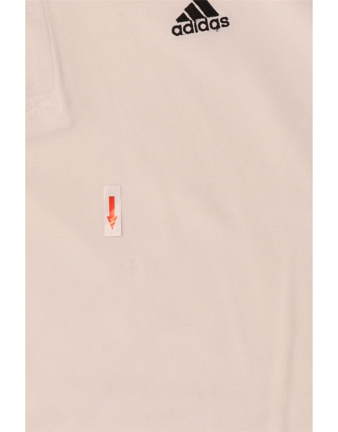 Adidas Mens Polo Shirt Large White Cotton