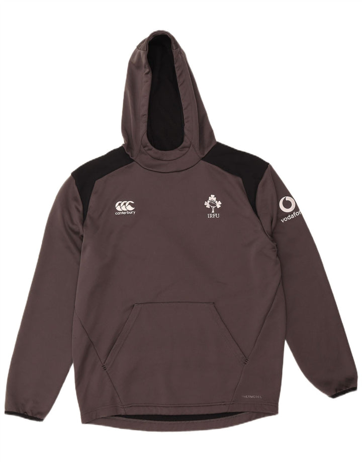 Canterbury Mens IRFU Hoodie Jumper Large Grey Colourblock Polyester