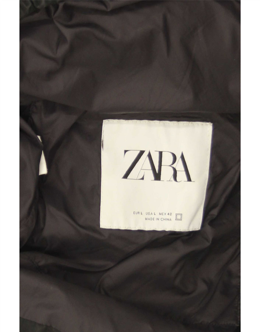 Zara Mens Padded Jacket UK 40 Large Black
