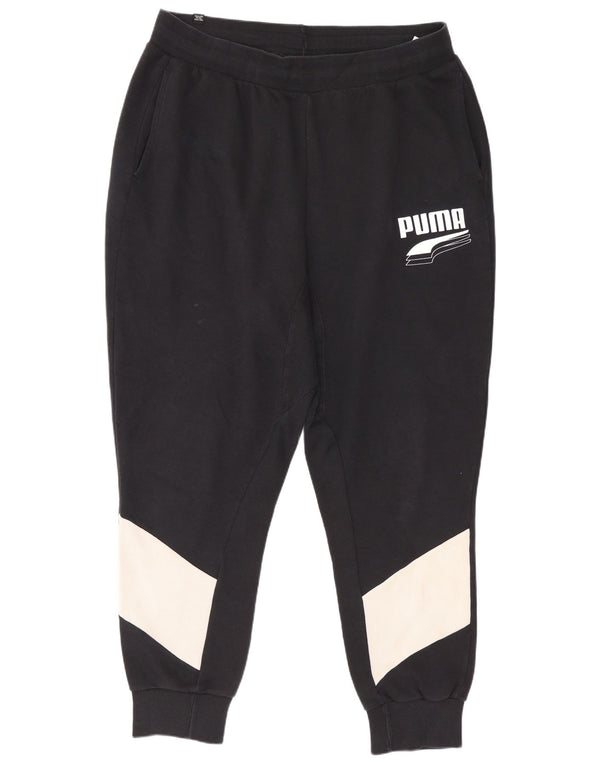 Puma Herre træningsdragt Bukser Joggers XL Sort Colourblock Cotton Sports