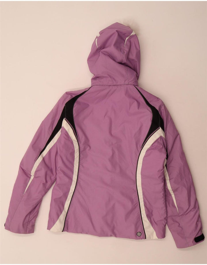 Colmar Womens Hooded Ski Jacket IT 46 Large Purple Colourblock