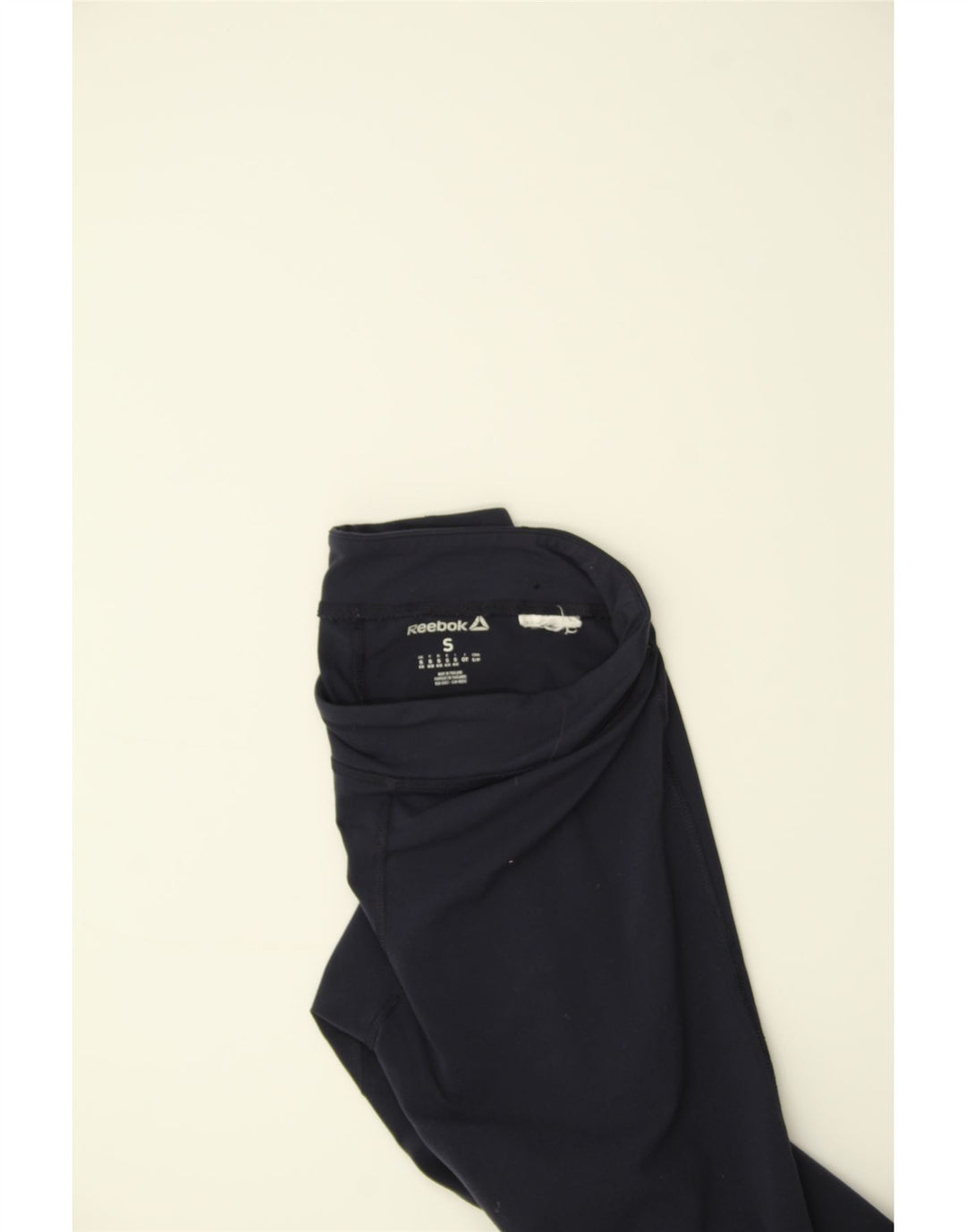 REEBOK Womens Capri Leggings UK 10 Small  Navy Blue Vintage Reebok and Second-Hand Reebok from Messina Hembry 