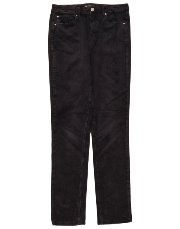 Marks & Spencer Γυναικείο κοτλέ παντελόνι UK 12 Medium W30 L33 Navy Blue