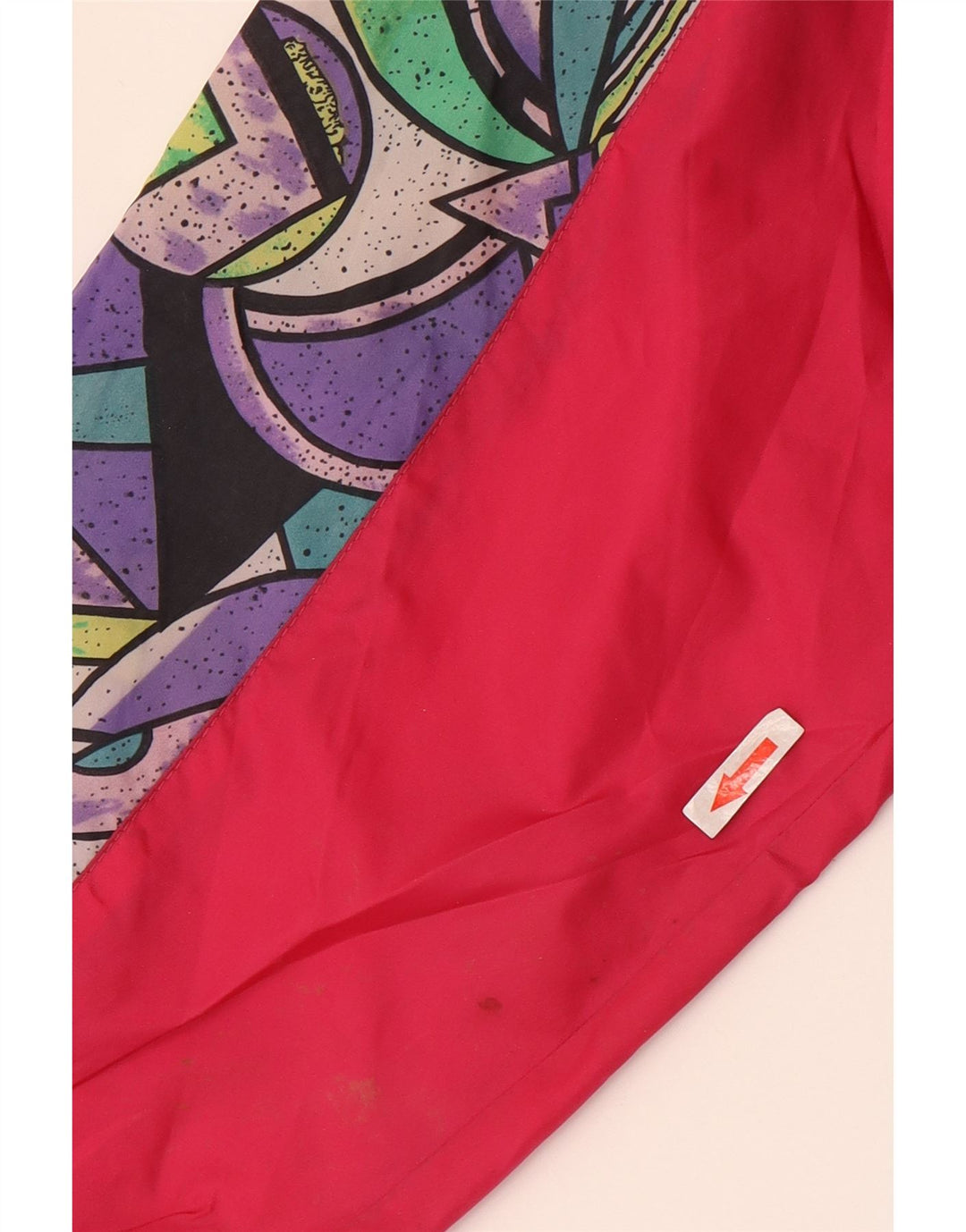 VINTAGE Mens Hooded Rain Jacket UK 38 Medium Multicoloured Geometric