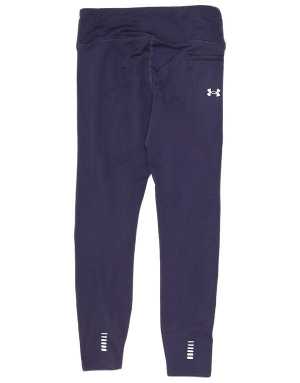 Under Armour Γυναικεία γραφικά κολάν UK 12 Medium Navy Blue Polyester