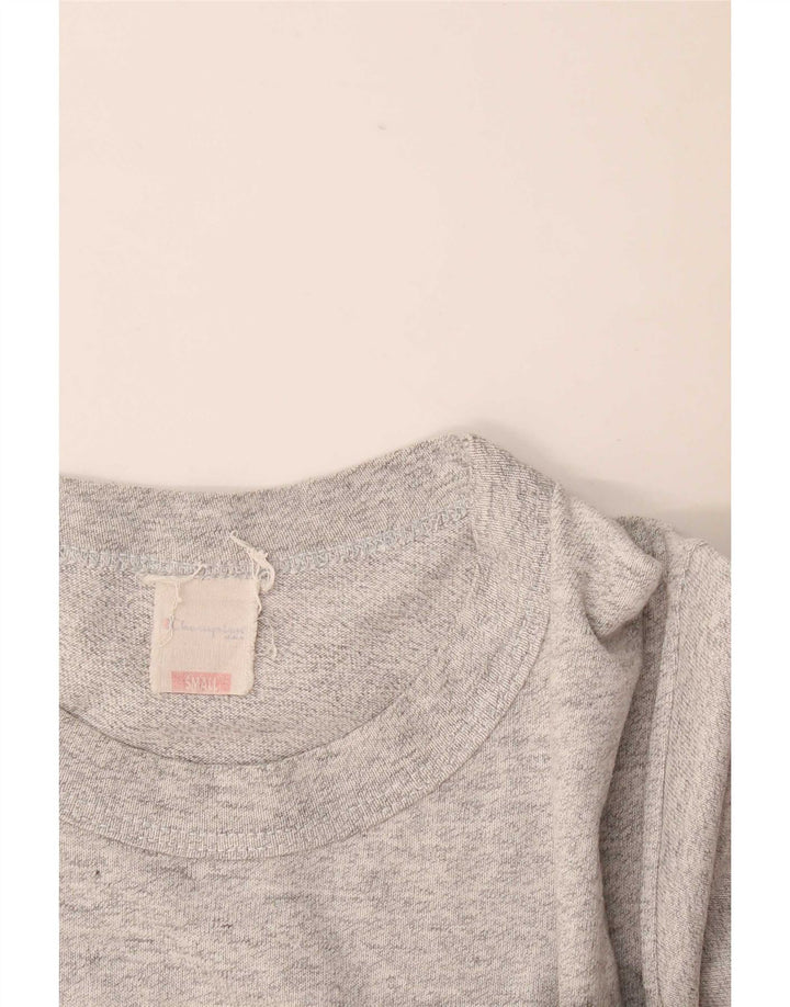 T-shirt da uomo Champion Top piccola in cotone chiazzato grigio