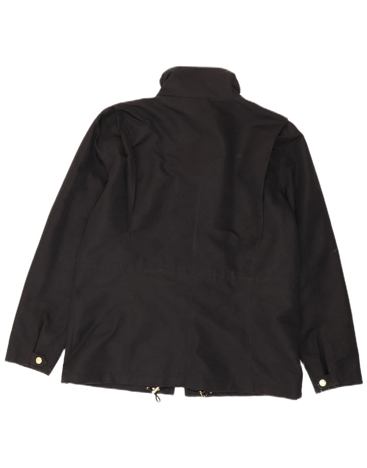 RALPH LAUREN Womens Utility Jacket UK 14 Medium Black Polyester