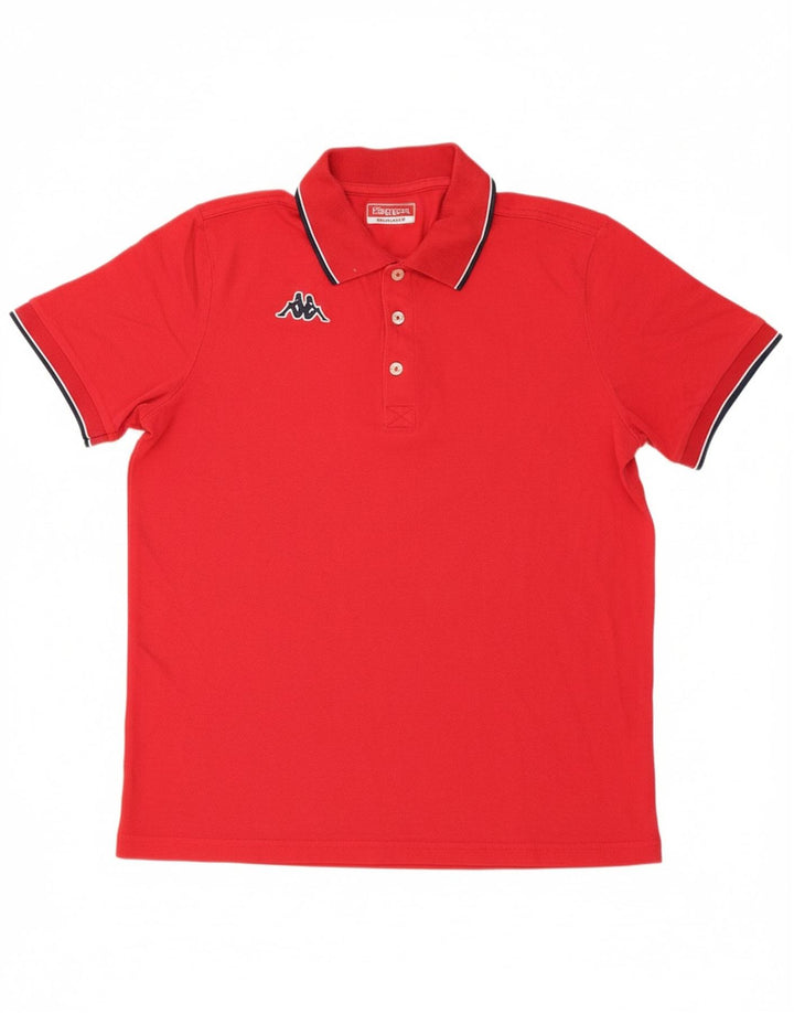 KAPPA Mens Polo Shirt Medium Red Cotton