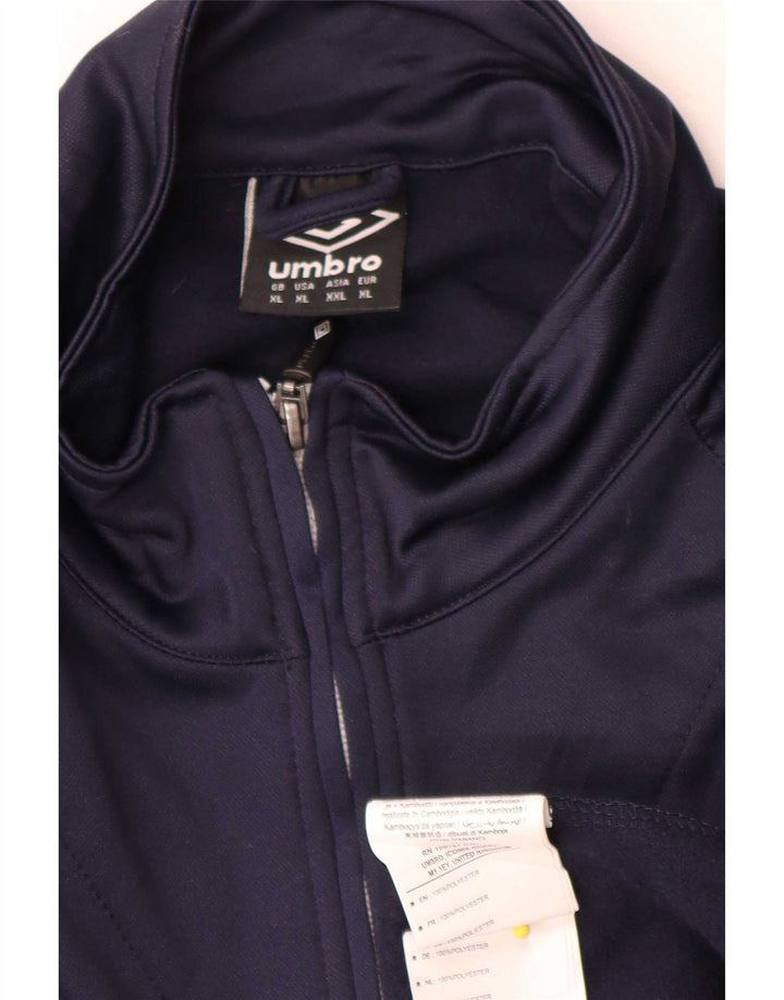 Umbro Mens Pullover tréningruha felső kabát XL sötétkék poliészter