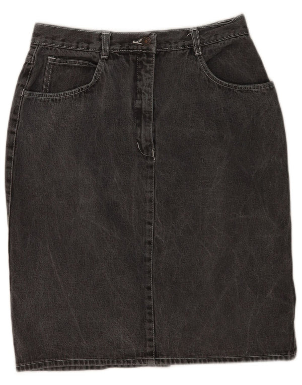 Vintage Womens Denim Skirt IT 42 Medium W28  Grey Cotton