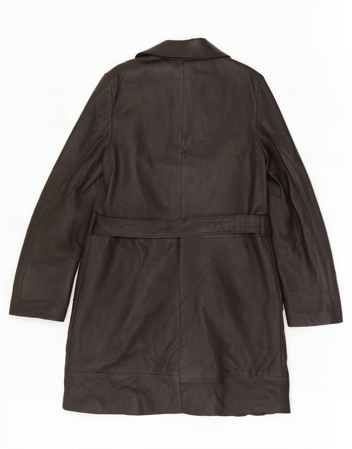 Conbipel Dame Free Heron Leather Coat IT 42 Medium Black
