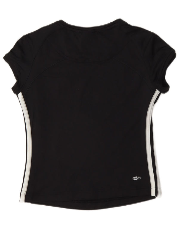 Adidas Womens Climalite Crop T-Shirt Top UK 10 Small Black Nylon