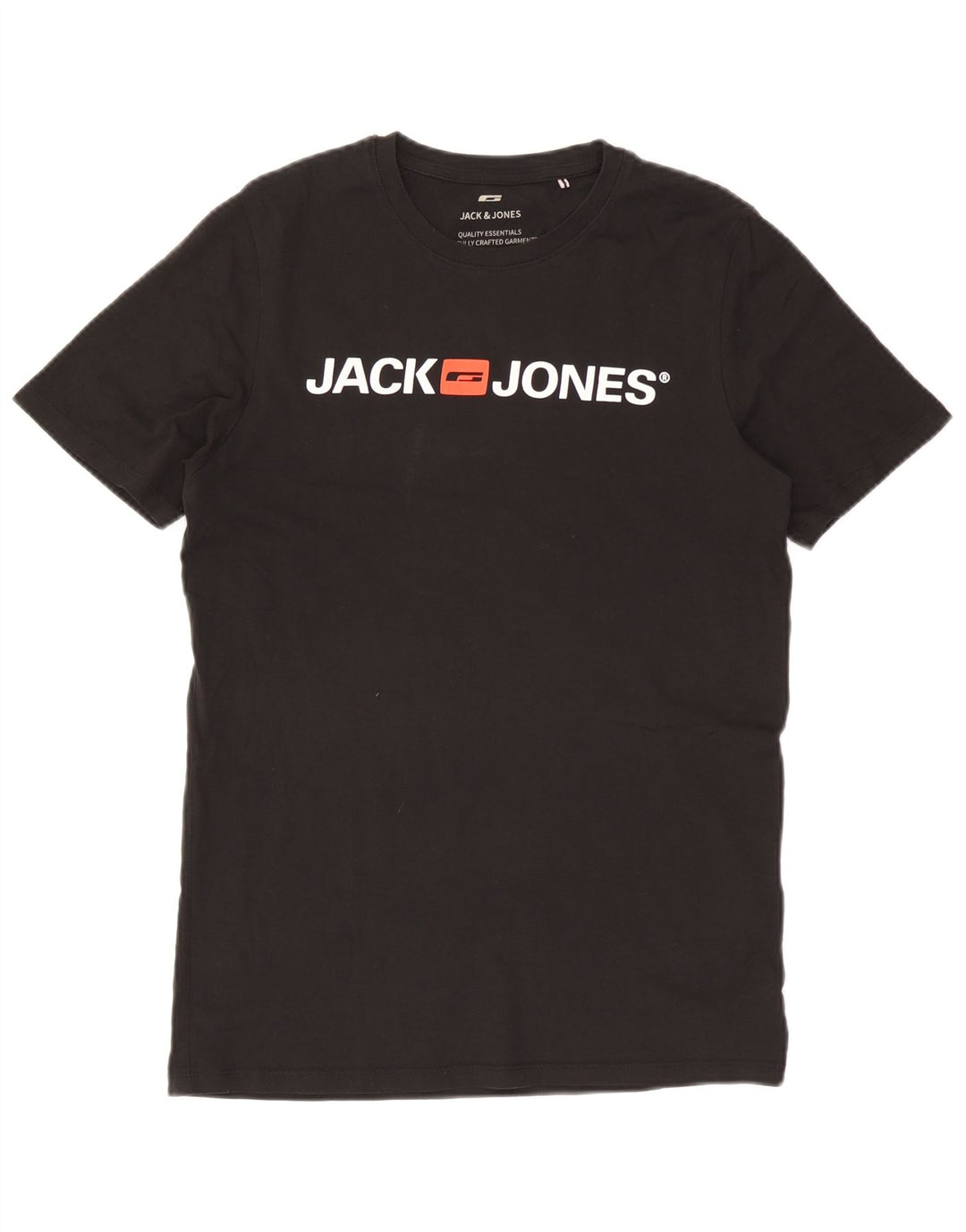 Jack & Jones Mens Graphic T-Shirt Top Large Black